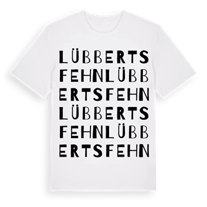 Lübbertsfehn ordlek t-shirt – ekologisk bomull t-shirt från Pinshirt