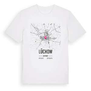 Lüchow karta t-shirt – ekologisk bomull t-shirt från Pinshirt