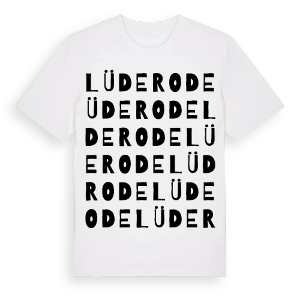 Lüderode ordlek t-shirt – ekologisk bomull t-shirt från Pinshirt
