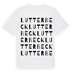 Lutterbeck ordlek t-shirt – ekologisk bomull t-shirt från Pinshirt