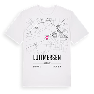Luttmersen karta t-shirt – ekologisk bomull t-shirt från Pinshirt