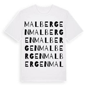 Malbergen ordlek t-shirt – ekologisk bomull t-shirt från Pinshirt