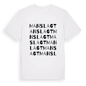 Manslagt ordlek t-shirt – ekologisk bomull t-shirt från Pinshirt