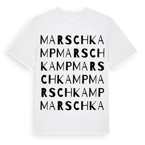 Marschkamp ordlek t-shirt – ekologisk bomull t-shirt från Pinshirt