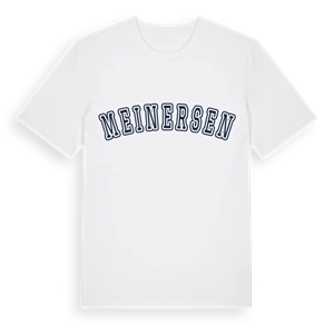 Meinersen college t-shirt – ekologisk bomull t-shirt från Pinshirt