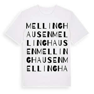 Mellinghausen ordlek t-shirt – ekologisk bomull t-shirt från Pinshirt