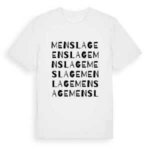 Menslage ordlek t-shirt – ekologisk bomull t-shirt från Pinshirt