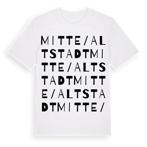 Mitte/Altstadt ordlek t-shirt – ekologisk bomull t-shirt från Pinshirt