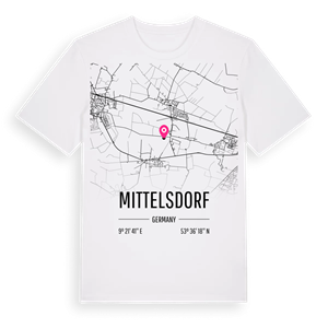 Mittelsdorf karta t-shirt – ekologisk bomull t-shirt från Pinshirt