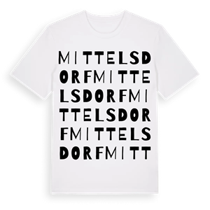 Mittelsdorf ordlek t-shirt – ekologisk bomull t-shirt från Pinshirt