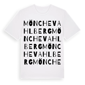 Mönchevahlberg ordlek t-shirt – ekologisk bomull t-shirt från Pinshirt
