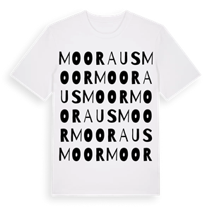 Moorausmoor ordlek t-shirt – ekologisk bomull t-shirt från Pinshirt
