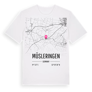 Müsleringen karta t-shirt – ekologisk bomull t-shirt från Pinshirt