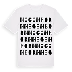 Negenborn ordlek t-shirt – ekologisk bomull t-shirt från Pinshirt
