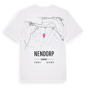 Nendorp karta t-shirt – ekologisk bomull t-shirt från Pinshirt