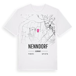 Nenndorf karta t-shirt – ekologisk bomull t-shirt från Pinshirt