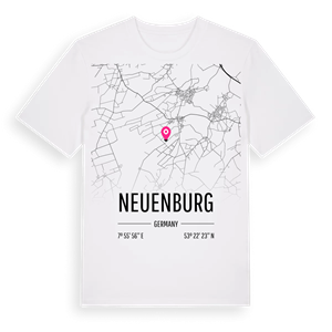 Neuenburg karta t-shirt – ekologisk bomull t-shirt från Pinshirt