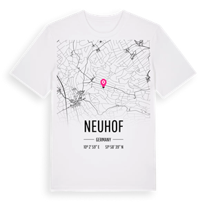Neuhof karta t-shirt – ekologisk bomull t-shirt från Pinshirt