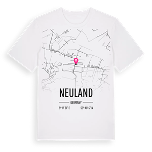 Neuland karta t-shirt – ekologisk bomull t-shirt från Pinshirt