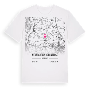 Neustadt am Rübenberge karta t-shirt – ekologisk bomull t-shirt från Pinshirt