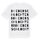 Niederschlochtern ordlek t-shirt
