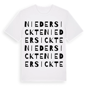 Niedersickte ordlek t-shirt – ekologisk bomull t-shirt från Pinshirt