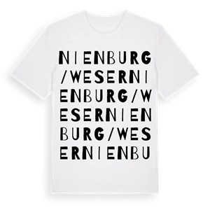 Nienburg/Weser ordlek t-shirt – ekologisk bomull t-shirt från Pinshirt