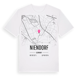 Niendorf karta t-shirt – ekologisk bomull t-shirt från Pinshirt