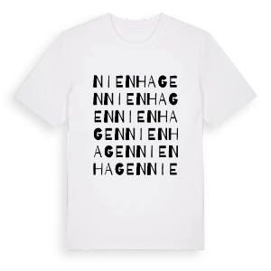 Nienhagen ordlek t-shirt – ekologisk bomull t-shirt från Pinshirt
