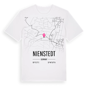 Nienstedt karta t-shirt – ekologisk bomull t-shirt från Pinshirt