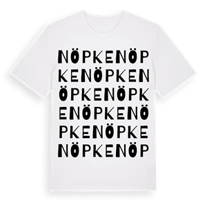 Nöpke ordlek t-shirt – ekologisk bomull t-shirt från Pinshirt