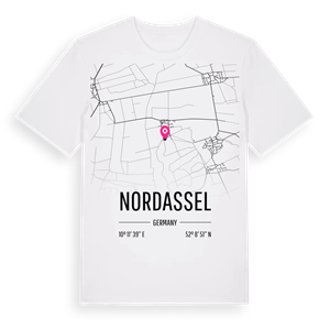 Nordassel karta t-shirt – ekologisk bomull t-shirt från Pinshirt