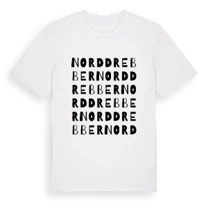 Norddrebber ordlek t-shirt – ekologisk bomull t-shirt från Pinshirt