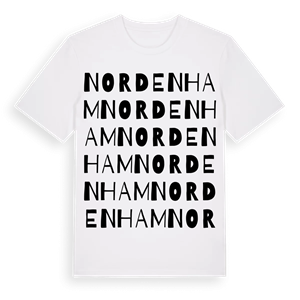 Nordenham ordlek t-shirt – ekologisk bomull t-shirt från Pinshirt