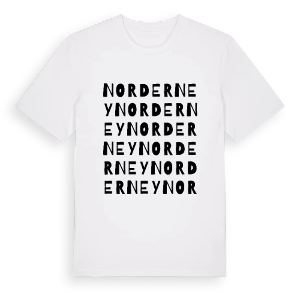 Norderney ordlek t-shirt – ekologisk bomull t-shirt från Pinshirt