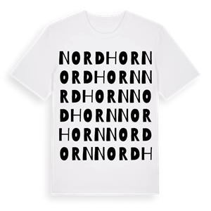 Nordhorn ordlek t-shirt – ekologisk bomull t-shirt från Pinshirt