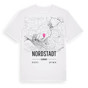 Nordstadt karta t-shirt – ekologisk bomull t-shirt från Pinshirt