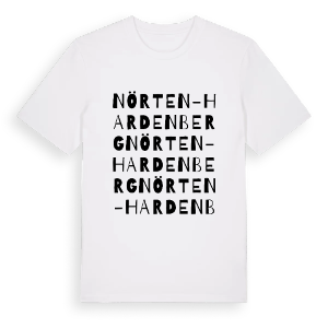 Nörten-Hardenberg ordlek t-shirt – ekologisk bomull t-shirt från Pinshirt