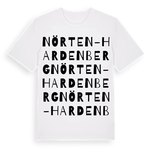 Nörten-Hardenberg ordlek t-shirt – ekologisk bomull t-shirt från Pinshirt