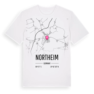 Northeim karta t-shirt – ekologisk bomull t-shirt från Pinshirt