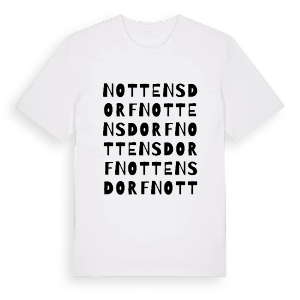 Nottensdorf ordlek t-shirt – ekologisk bomull t-shirt från Pinshirt