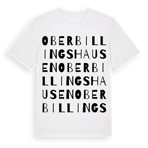 Oberbillingshausen ordlek t-shirt – ekologisk bomull t-shirt från Pinshirt