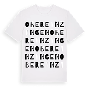 Obereinzingen ordlek t-shirt – ekologisk bomull t-shirt från Pinshirt