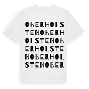 Oberholsten ordlek t-shirt – ekologisk bomull t-shirt från Pinshirt
