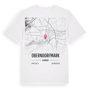 Oberndorfmark karta t-shirt – ekologisk bomull t-shirt från Pinshirt