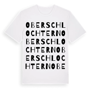 Oberschlochtern ordlek t-shirt – ekologisk bomull t-shirt från Pinshirt