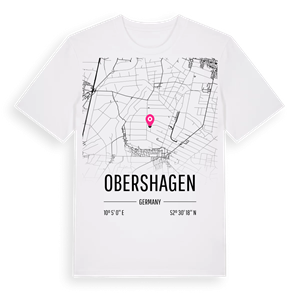 Obershagen karta t-shirt – ekologisk bomull t-shirt från Pinshirt