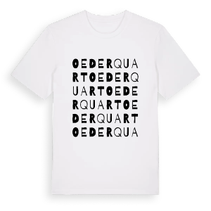 Oederquart ordlek t-shirt – ekologisk bomull t-shirt från Pinshirt