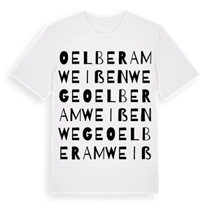 Oelber am weißen Wege ordlek t-shirt – ekologisk bomull t-shirt från Pinshirt