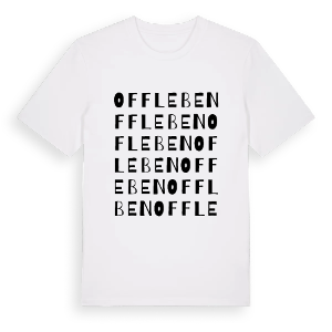 Offleben ordlek t-shirt – ekologisk bomull t-shirt från Pinshirt